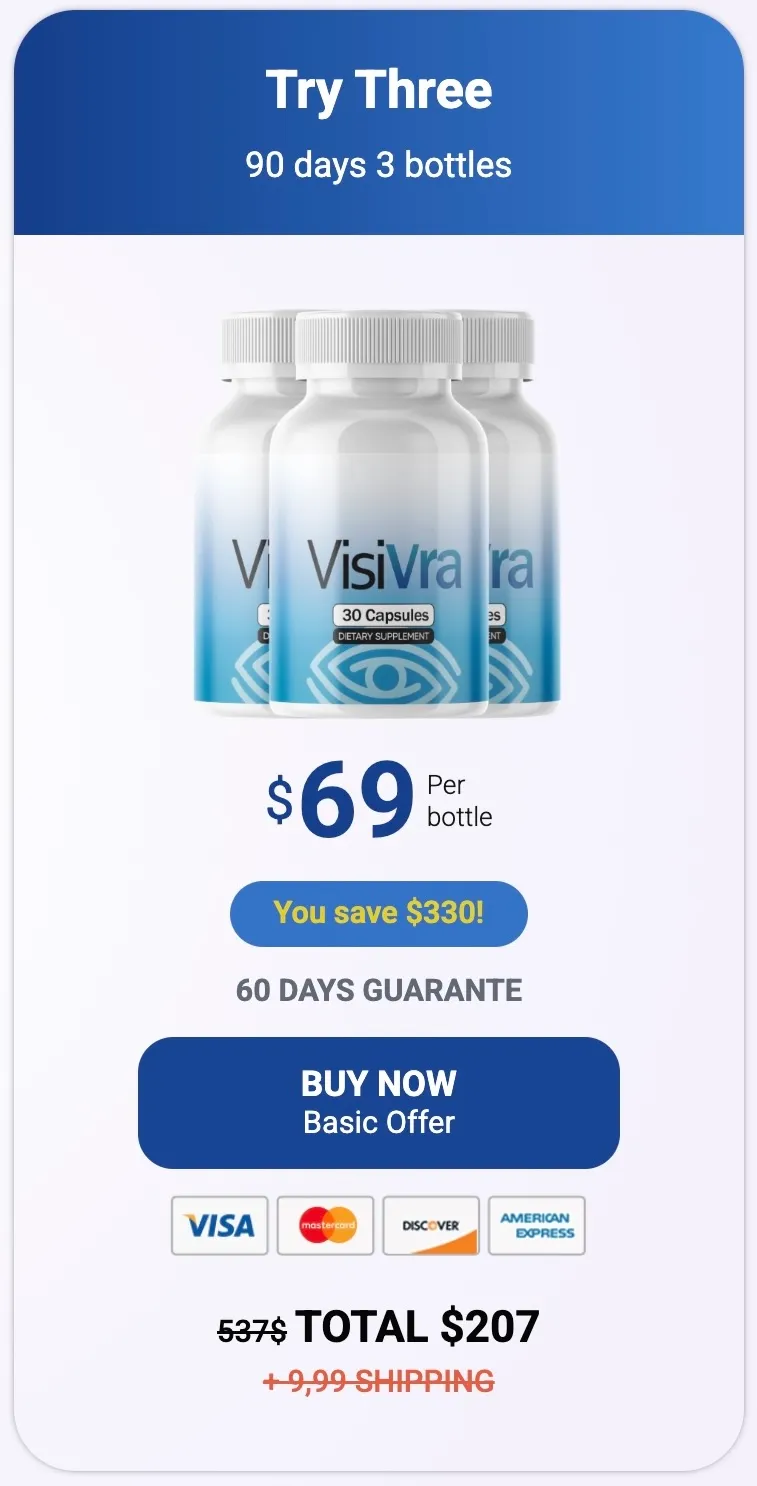 Visivra 3-bottle package – most popular vision supplement bundle